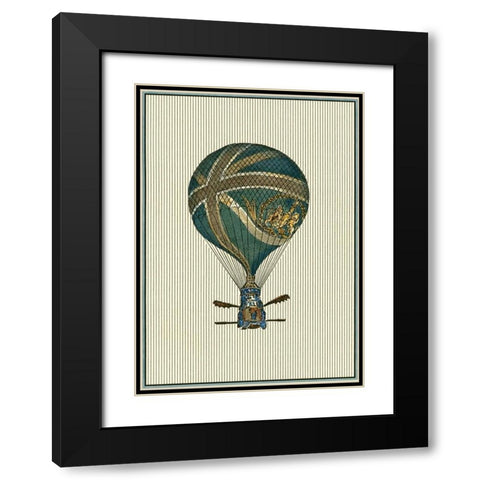 Vintage Ballooning IV Black Modern Wood Framed Art Print with Double Matting by Vision Studio