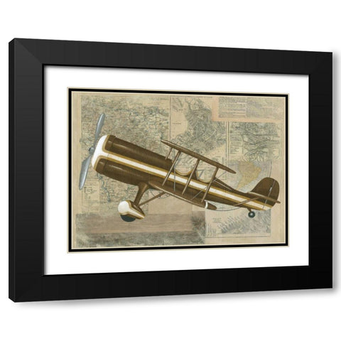 Tour by Plane I Black Modern Wood Framed Art Print with Double Matting by Zarris, Chariklia