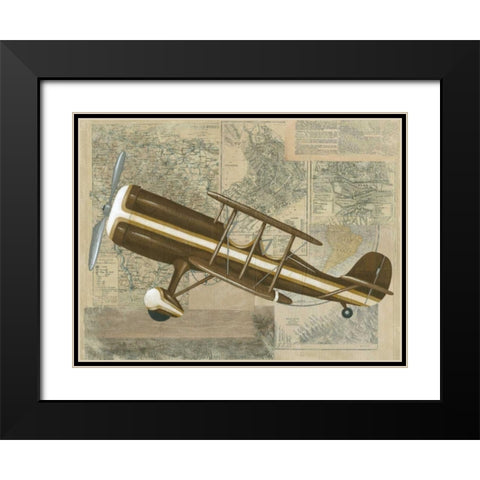 Tour by Plane I Black Modern Wood Framed Art Print with Double Matting by Zarris, Chariklia