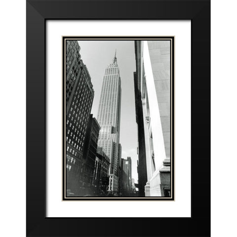 Empire State Building II Black Modern Wood Framed Art Print with Double Matting by Laura, DeNardo