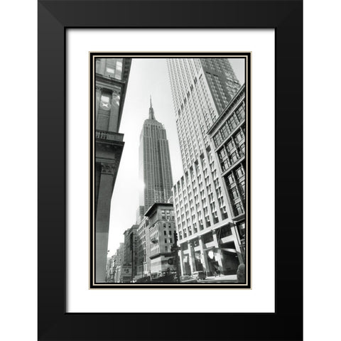 Empire State Building III Black Modern Wood Framed Art Print with Double Matting by Laura, DeNardo