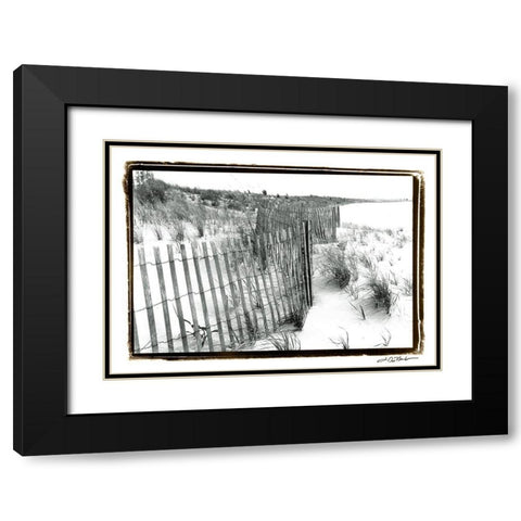 Beach Scape I Black Modern Wood Framed Art Print with Double Matting by DeNardo, Laura