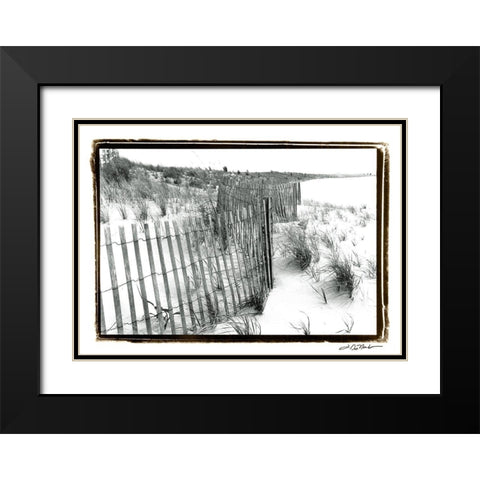 Beach Scape I Black Modern Wood Framed Art Print with Double Matting by DeNardo, Laura