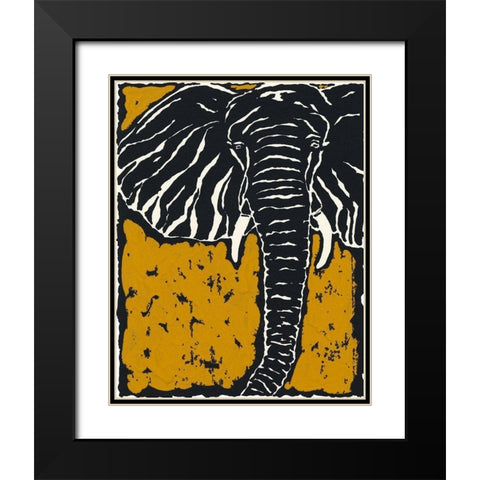 Serengeti II Black Modern Wood Framed Art Print with Double Matting by Zarris, Chariklia