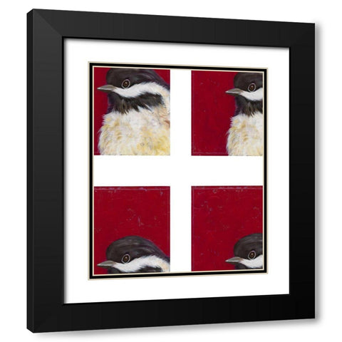 Small Aviary II Black Modern Wood Framed Art Print with Double Matting by Zarris, Chariklia