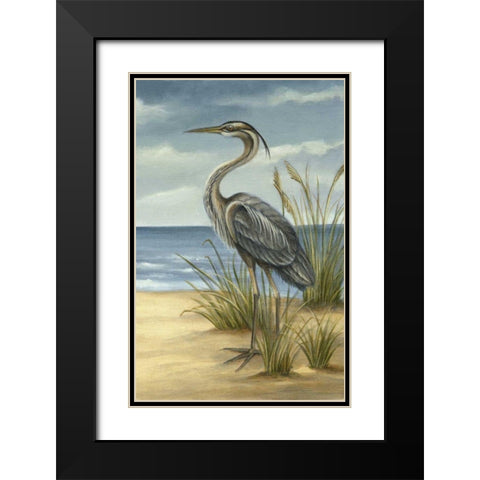 Shore Bird II Black Modern Wood Framed Art Print with Double Matting by Harper, Ethan