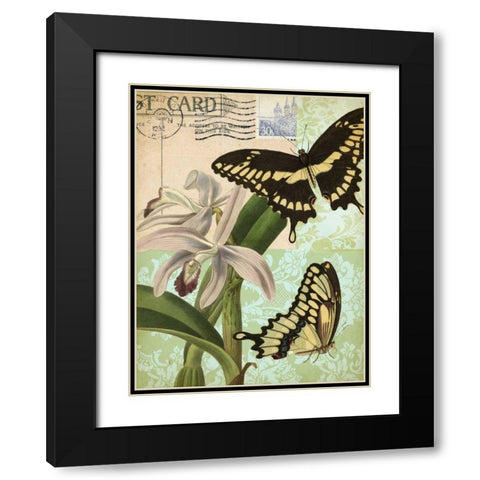 Natures Tapestry II Black Modern Wood Framed Art Print with Double Matting by Vision Studio