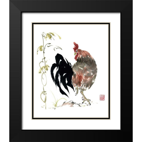 Ruler of the Roost Black Modern Wood Framed Art Print with Double Matting by Parker, Nan Rae