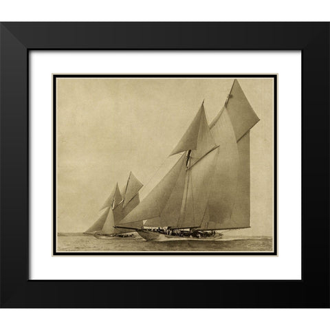 Racing Yachts IV Black Modern Wood Framed Art Print with Double Matting by Vision Studio
