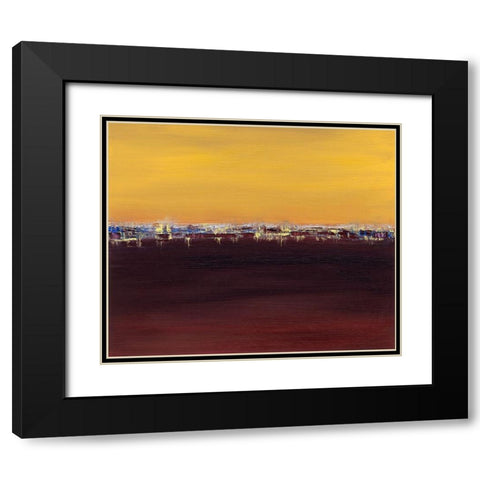Harbor Light II Black Modern Wood Framed Art Print with Double Matting by Gordon, Sharon