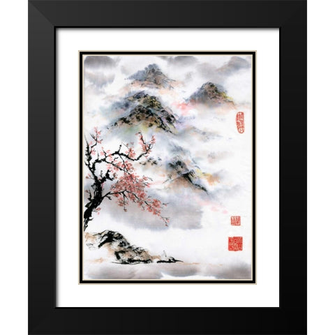 Searching Black Modern Wood Framed Art Print with Double Matting by Rae, Nan