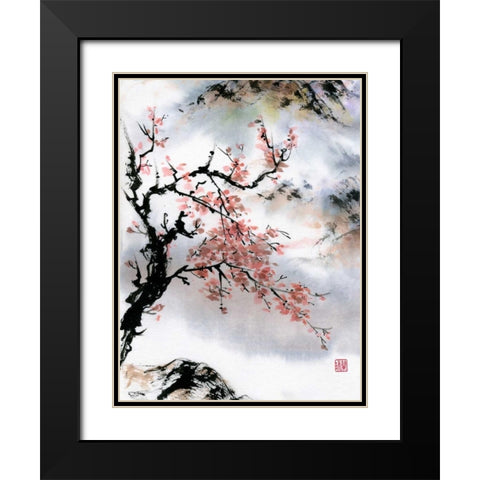 Longing Black Modern Wood Framed Art Print with Double Matting by Rae, Nan