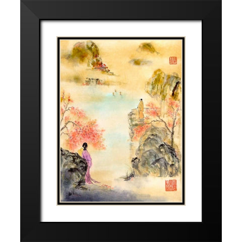 So Near... So Far Black Modern Wood Framed Art Print with Double Matting by Rae, Nan