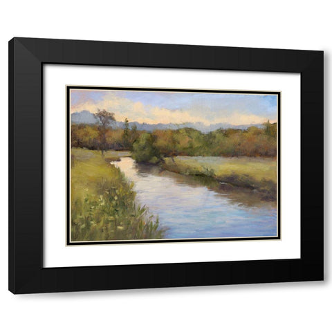 Camp Springs Farm Black Modern Wood Framed Art Print with Double Matting by Weber, Mary Jean