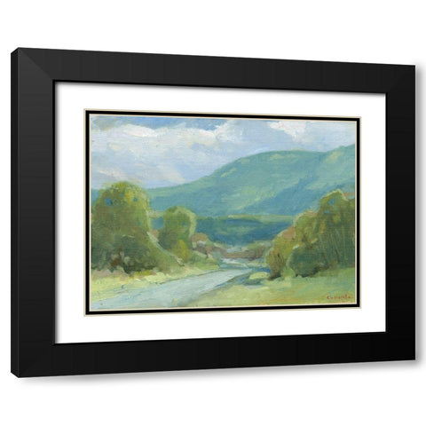 Mt. Tom View Black Modern Wood Framed Art Print with Double Matting by Calcasola, Stephen