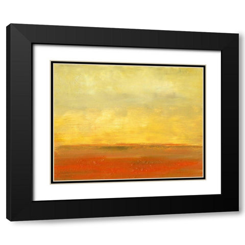 The Plains II Black Modern Wood Framed Art Print with Double Matting by Gordon, Sharon