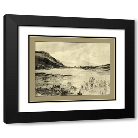 On the River II Black Modern Wood Framed Art Print with Double Matting by Briggs, Ernest