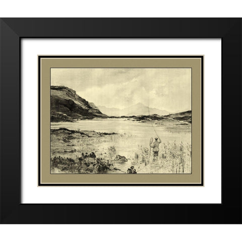On the River II Black Modern Wood Framed Art Print with Double Matting by Briggs, Ernest