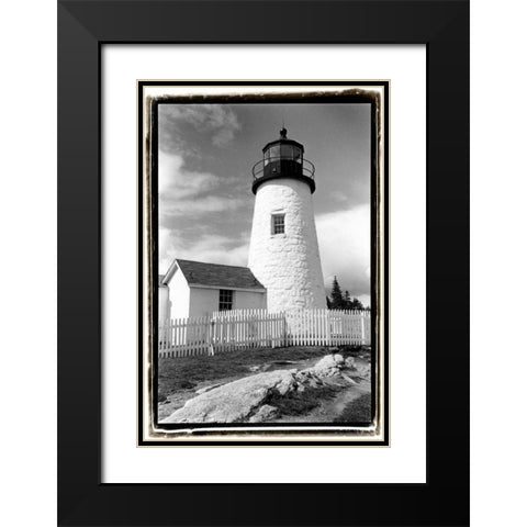 Pemaquid Point Light, Maine I Black Modern Wood Framed Art Print with Double Matting by DeNardo, Laura