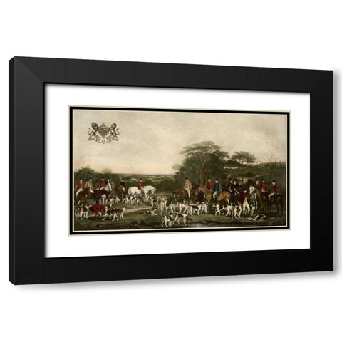 SirRichardSuttonandtheQuornHounds Black Modern Wood Framed Art Print with Double Matting by Grant, Sir Francis