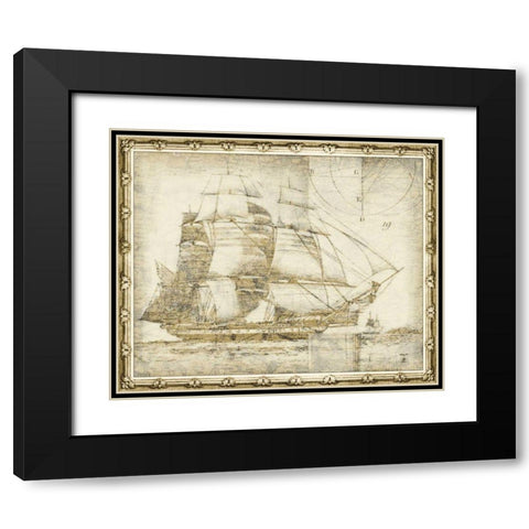 Ghost Ship I Black Modern Wood Framed Art Print with Double Matting by Vision Studio