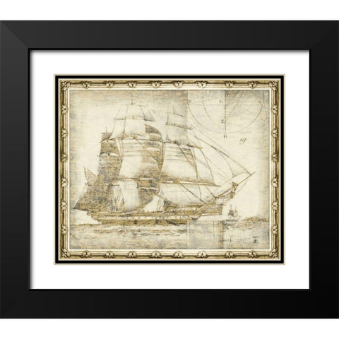 Ghost Ship I Black Modern Wood Framed Art Print with Double Matting by Vision Studio