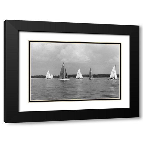 Ocean Breeze I Black Modern Wood Framed Art Print with Double Matting by DeNardo, Laura