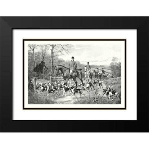 Going to Covert Black Modern Wood Framed Art Print with Double Matting by G.D. Rowlandson