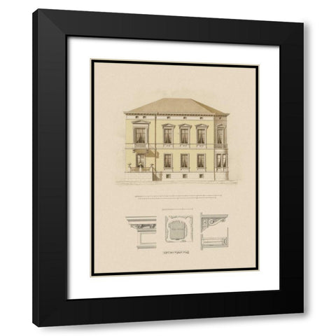 Estate and Plan VI Black Modern Wood Framed Art Print with Double Matting by Carlsruche