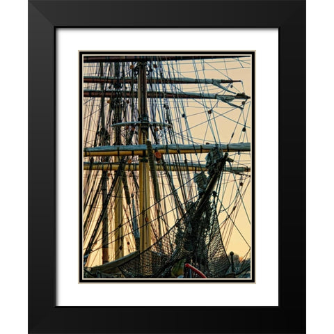 Rigging I Black Modern Wood Framed Art Print with Double Matting by Head, Danny