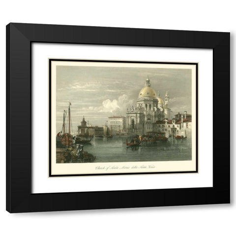 Church of Santa Maria della Salute Black Modern Wood Framed Art Print with Double Matting by Leitch, W.L.