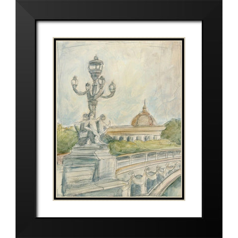 View of Paris IV Black Modern Wood Framed Art Print with Double Matting by Harper, Ethan