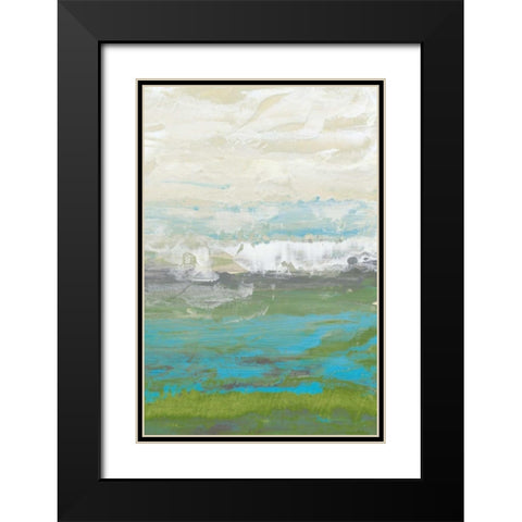 Heather Seas II Black Modern Wood Framed Art Print with Double Matting by Goldberger, Jennifer