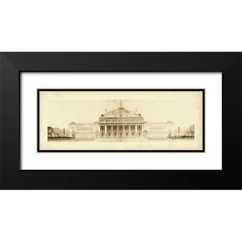 Les Grand Prix de Rome II Black Modern Wood Framed Art Print with Double Matting by Le Deley