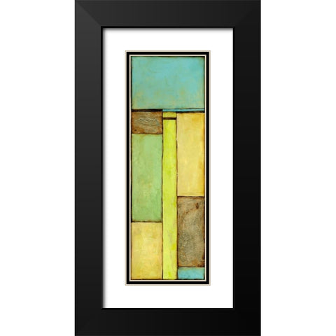 Stained Glass Window V Black Modern Wood Framed Art Print with Double Matting by Goldberger, Jennifer