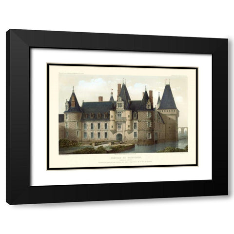 French Chateaux II Black Modern Wood Framed Art Print with Double Matting by Petit, Victor