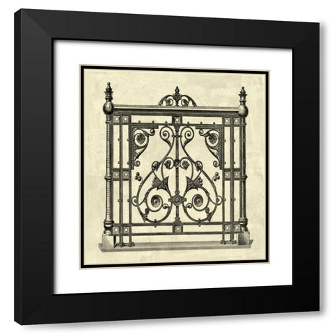 Printed O/S Gate of Splendor I Black Modern Wood Framed Art Print with Double Matting by Vision Studio