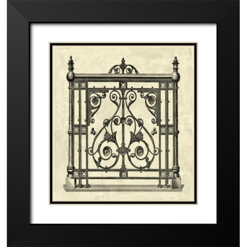 Printed O/S Gate of Splendor I Black Modern Wood Framed Art Print with Double Matting by Vision Studio