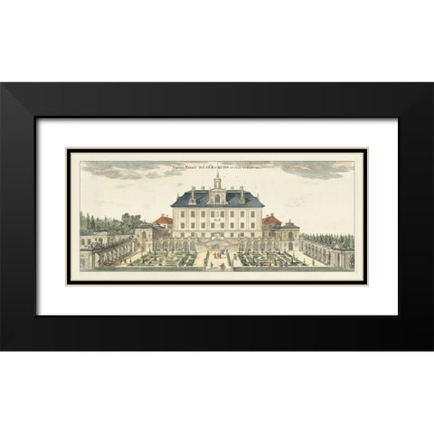 Palace Garden Black Modern Wood Framed Art Print with Double Matting by Dahlberg, Eric