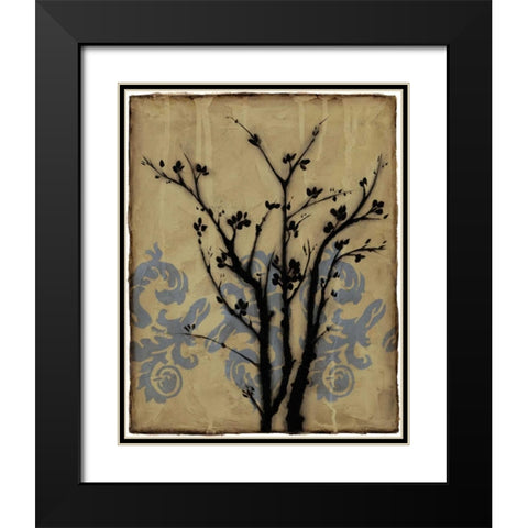 Branch in Silhouette II Black Modern Wood Framed Art Print with Double Matting by Goldberger, Jennifer