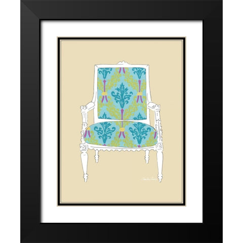 Decorative Chair III Black Modern Wood Framed Art Print with Double Matting by Zarris, Chariklia