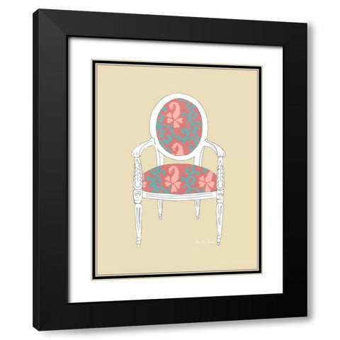 Decorative Chair IV Black Modern Wood Framed Art Print with Double Matting by Zarris, Chariklia