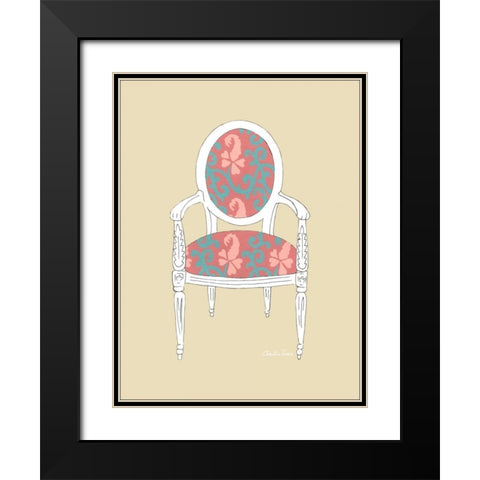 Decorative Chair IV Black Modern Wood Framed Art Print with Double Matting by Zarris, Chariklia