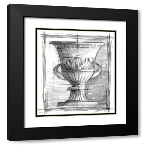 Classical Elements II Black Modern Wood Framed Art Print with Double Matting by Harper, Ethan