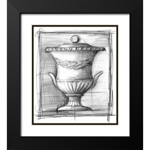 Classical Elements IV Black Modern Wood Framed Art Print with Double Matting by Harper, Ethan