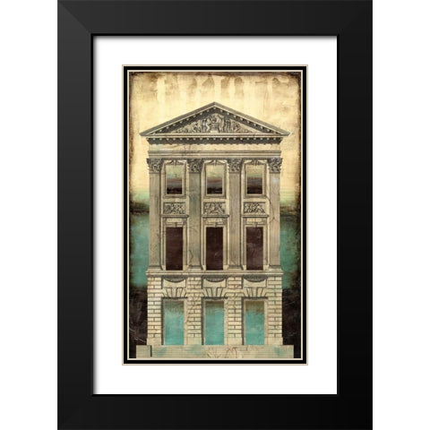Architectural Illusion I Black Modern Wood Framed Art Print with Double Matting by Vision Studio