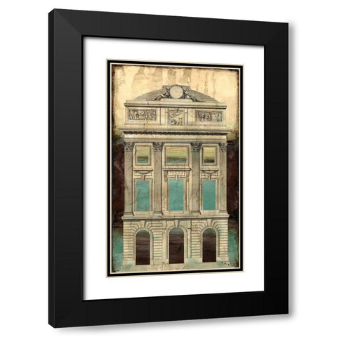 Architectural Illusion II Black Modern Wood Framed Art Print with Double Matting by Vision Studio