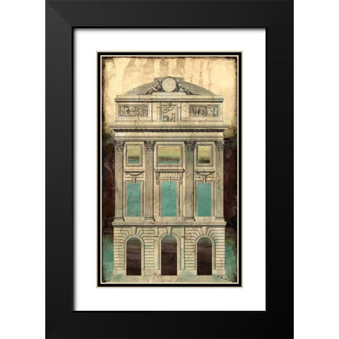 Architectural Illusion II Black Modern Wood Framed Art Print with Double Matting by Vision Studio