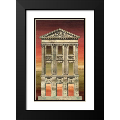 Architectural Illusion III Black Modern Wood Framed Art Print with Double Matting by Vision Studio