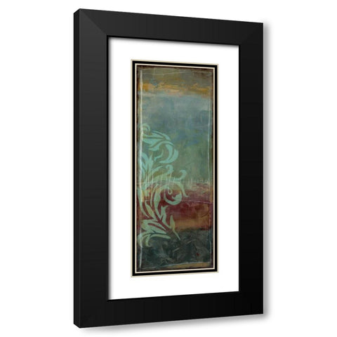 Lush Filigree V Black Modern Wood Framed Art Print with Double Matting by Goldberger, Jennifer